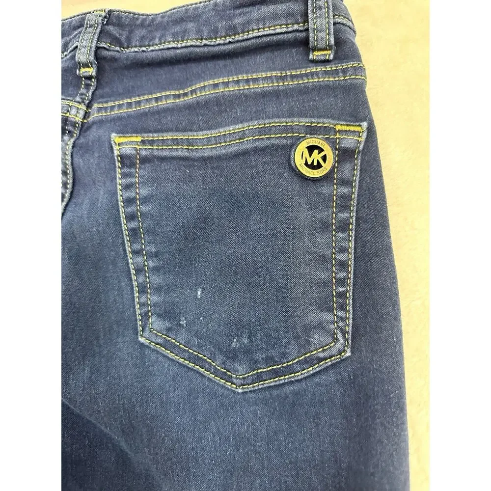 Women's Michael Kors Izzy Skinny Dark Wash Mid Rise Jeans Size 6